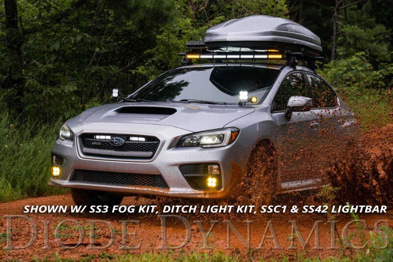 Subaru WRX LED Light Bars - Diode Dynamics - SS6 Stage Series 6, White Wide - White - `15-`17